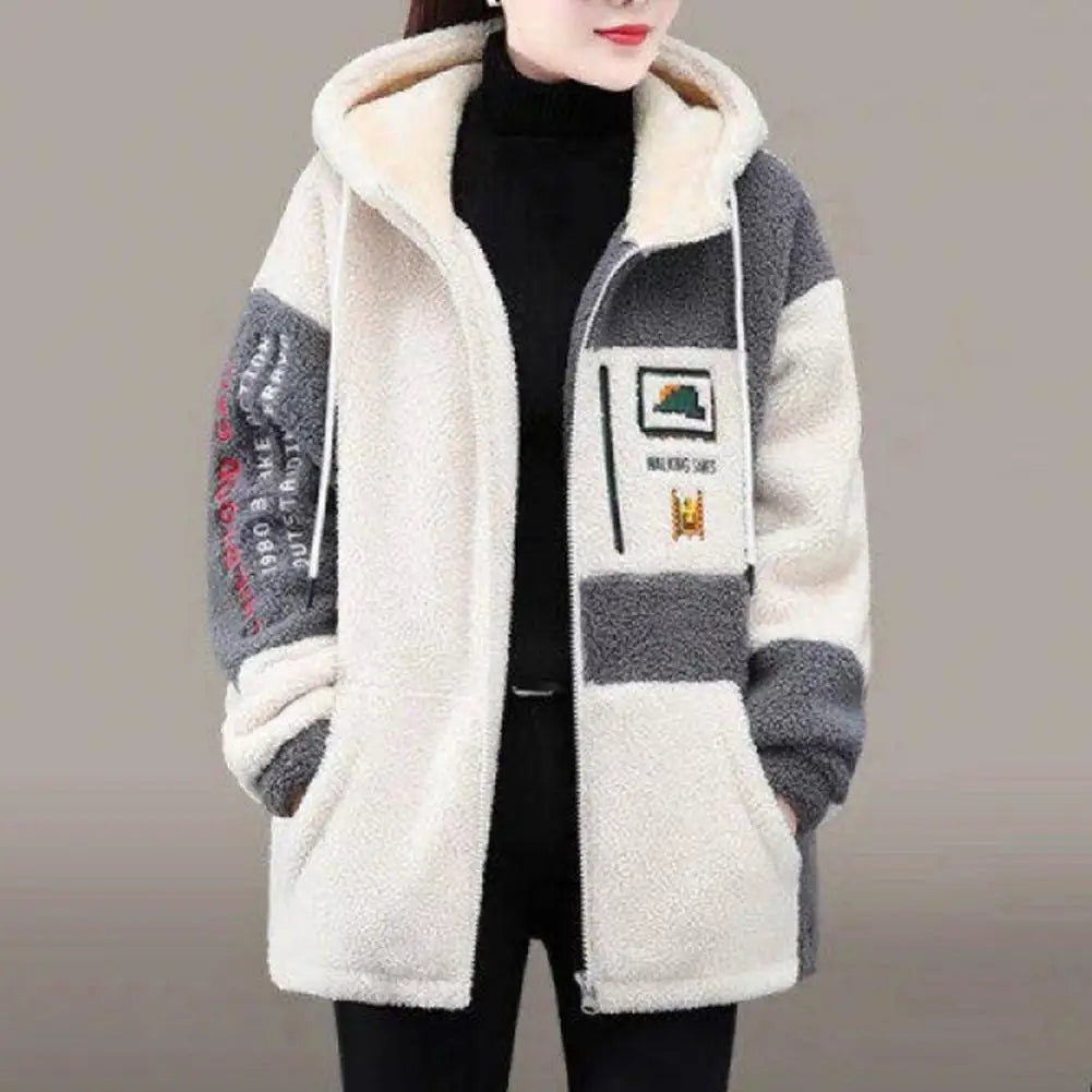 Winter Fashion Women's Coat New Casual Hooded Zipper Ladies Clothes Autumn Women Fleece Jacket Ladies Coats Куртка Женская