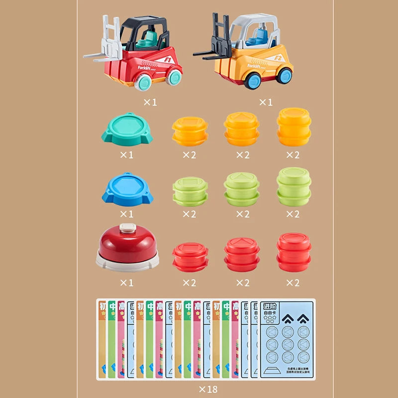Crazy Forklift Training Ability To Respond Color Stacking Toy Interactive Board Game Early Educational Parent-child Matching Kid