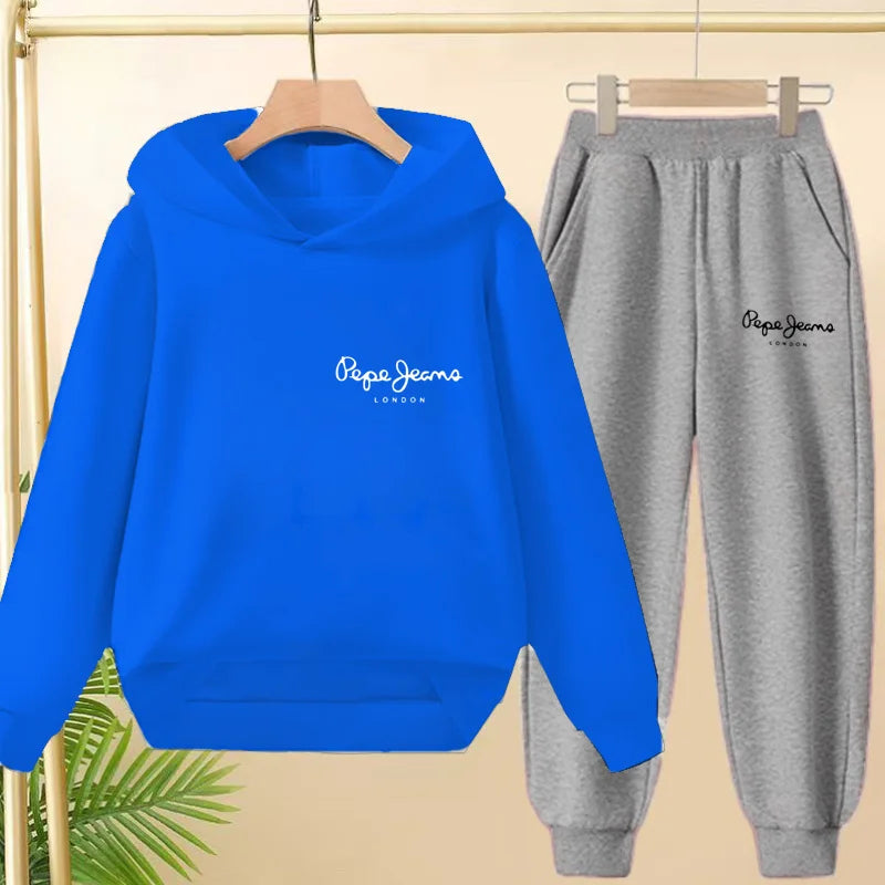 Children's Sportswear Sets: Loose Hooded Sweatshirts and Trousers for Children Aged 3 to 13. Gifts for Boys and Girls