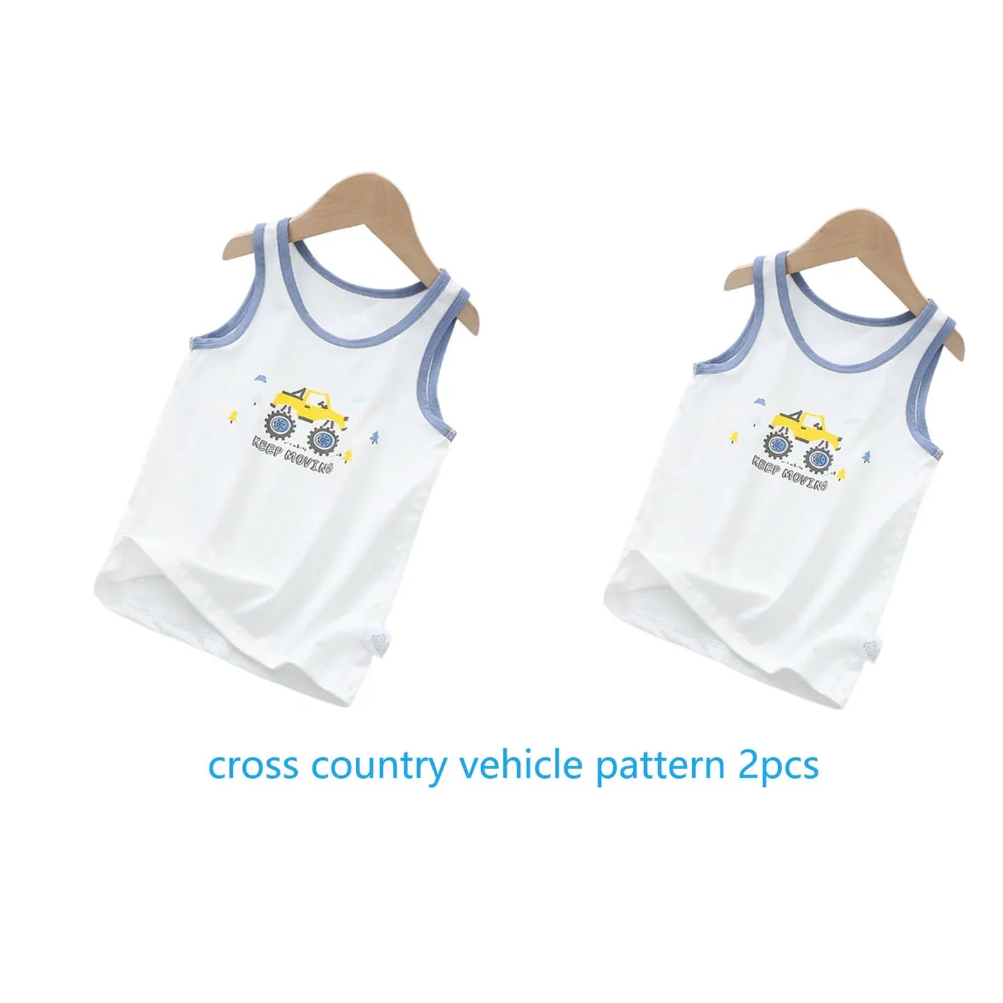 2025 Summer Kids Tanks Top Children's Vest Baby Underwear Clothing Cartoon Printed Top Cotton T-shirt Boys Sleeveless Tank 0-8 Y