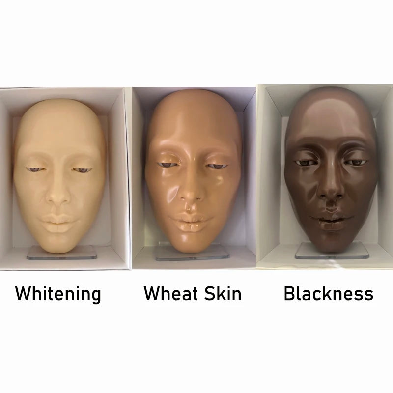 Makeup Full Face Practice Model 5D Silicone Bionic Skin Mannequin Eye eyebrow Eyelash Eyeshadow for beginner Makeup Artist