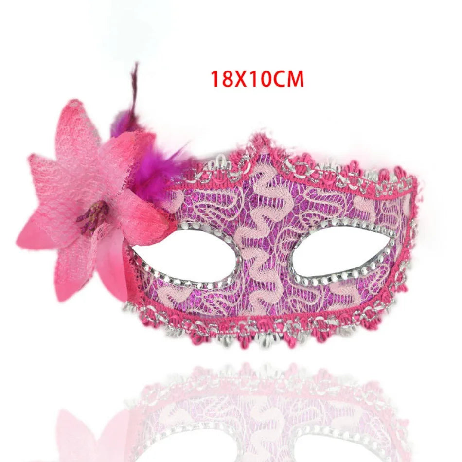 Wedding Masquerade Masks Halloween Makeup Lace Venetian Black Costume Party Vintage Lady Eye Mask Cosplay Fancy Party Dress