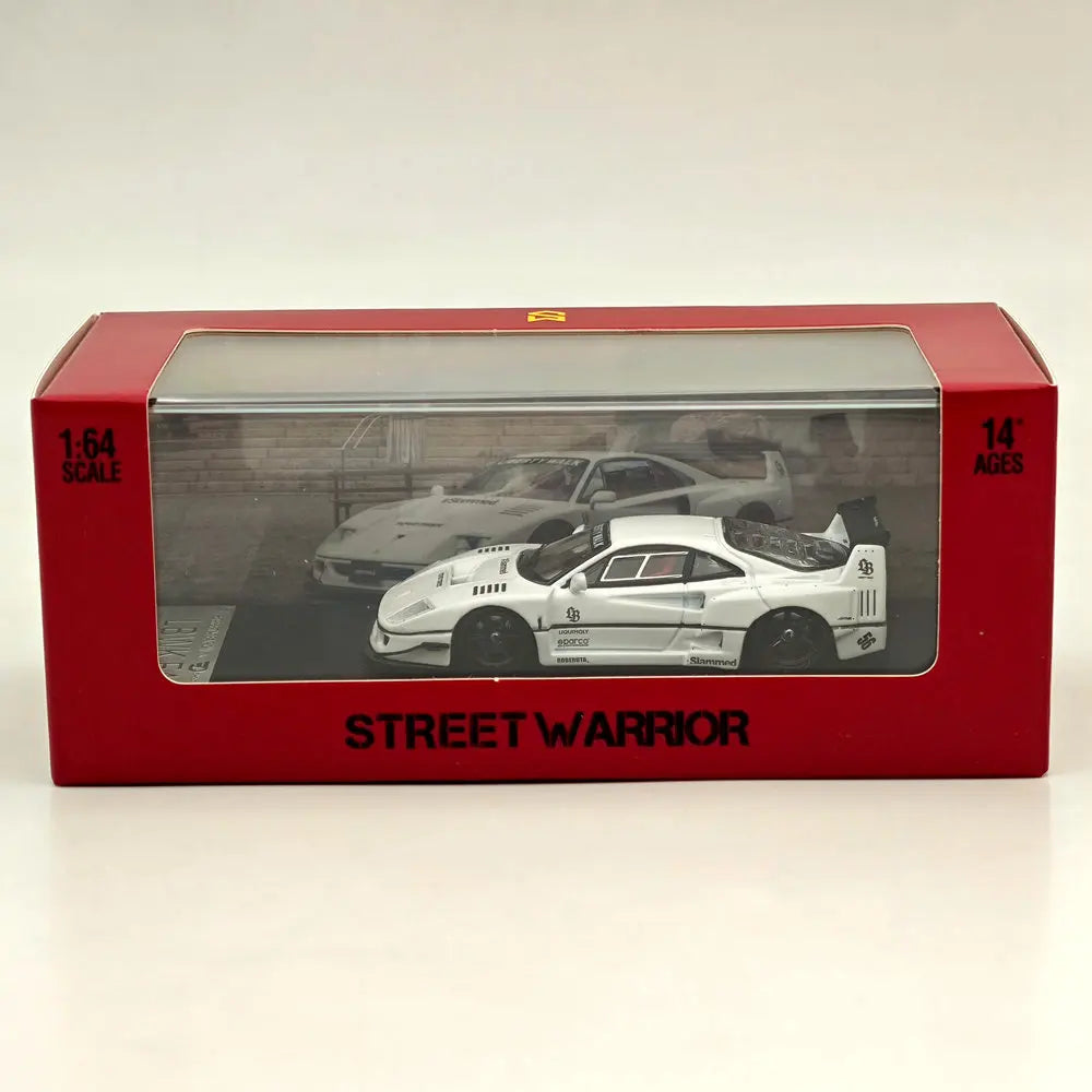 LBWK Liberty Walk F40 1/64 STREET WARRIOR Diecast Car - Slammed Low Rider Limited Edition, Alloy Model for Adults & Collectors