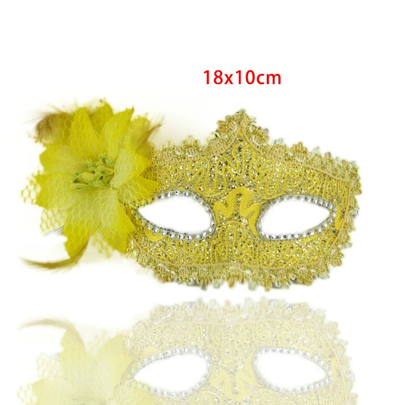 Wedding Masquerade Masks Halloween Makeup Lace Venetian Black Costume Party Vintage Lady Eye Mask Cosplay Fancy Party Dress