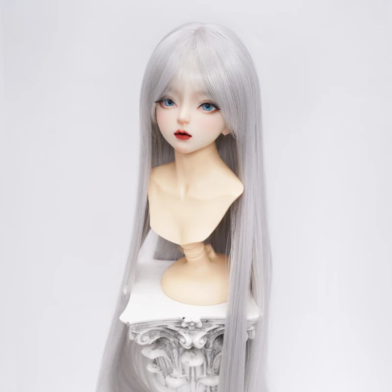 1/3 1/4 1/6 Doll's Wig for 60/45/30cm Bjd Doll High Temperature Silk Long Hair with Bangs Girl Toys Dress Up Doll Accessories