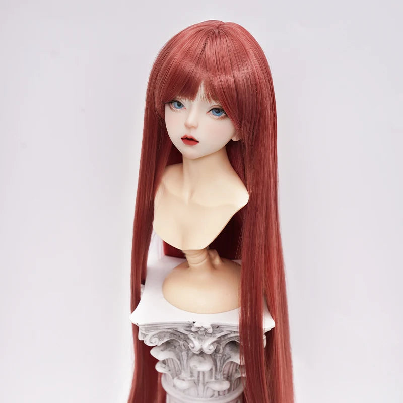 1/3 1/4 1/6 Doll's Wig for 60/45/30cm Bjd Doll High Temperature Silk Long Hair with Bangs Girl Toys Dress Up Doll Accessories