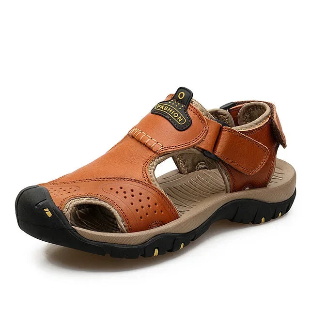 Leather Men Sandals Summer Shoes 2023 New Plus Size Mens Sandals Fashion Casual Outdoor Beach Slippers Breathable Wading Shoes