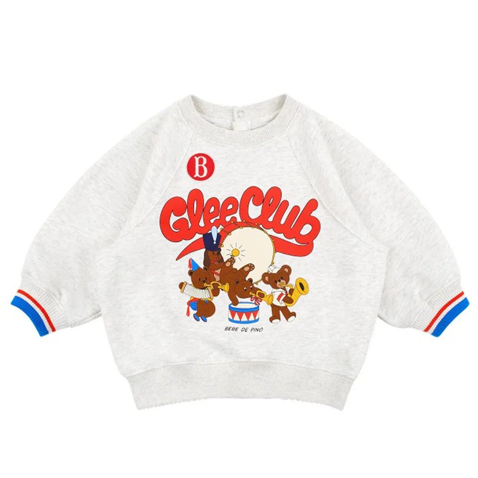 Autumn Kids Clothes Baby Girls hooded Jackets Cotton Sweatshirts Pants Sets Baby Boys Cartoon Coats Pullover Top Trousers Suits