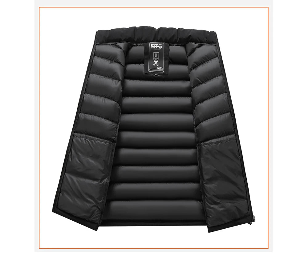 Winter Men's Warm Down Parkas Fashion Men Cotton Thermal Padded Coats Classic Men Stand Collar Windbreaker Warm Jackets Clothing