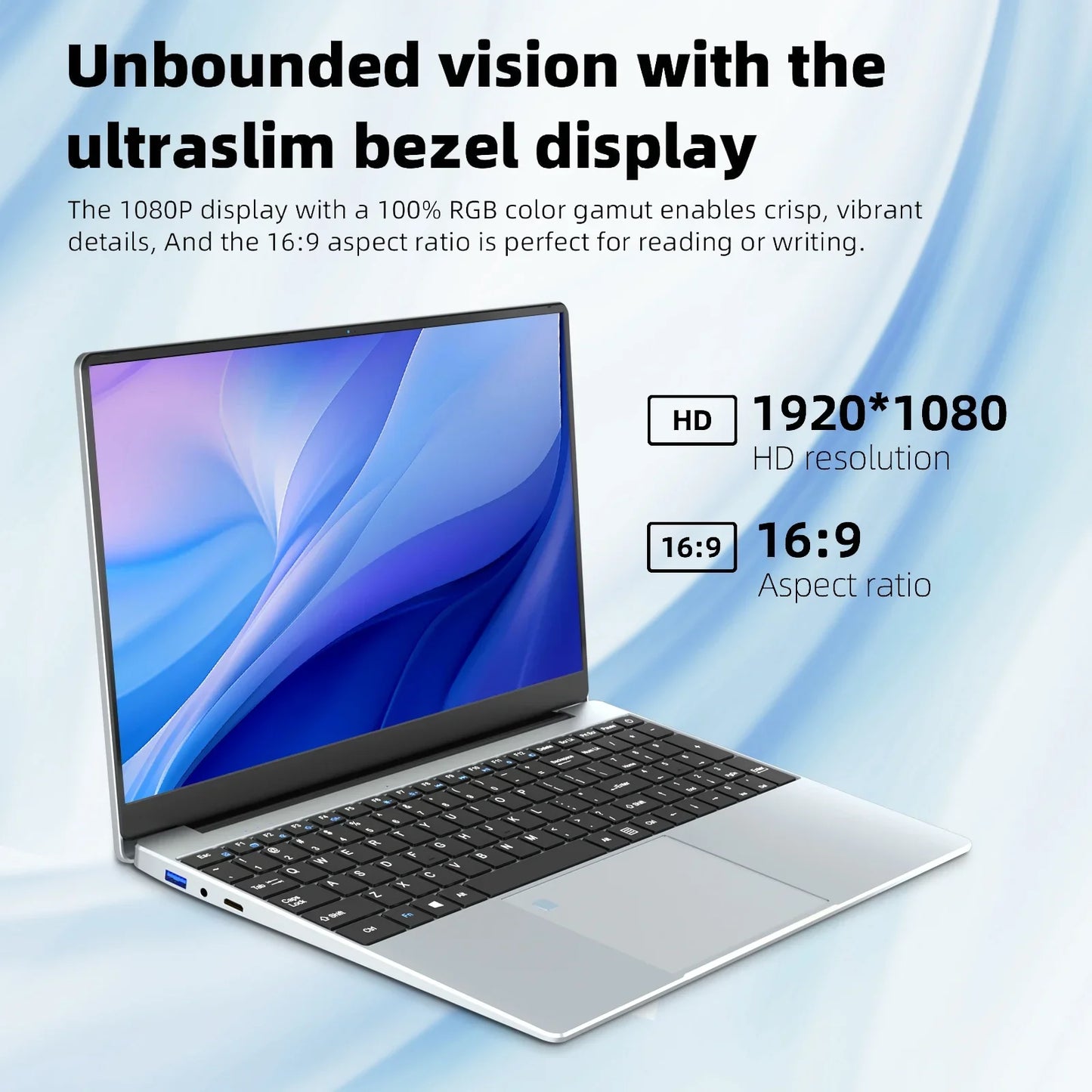 2025 NEW 15.6" Portable Laptop Intel N95 32GB DDR4 2TB SSD 7500mAh Windows11 Office Notebook Pc Gamer with Backlit Fingerprint