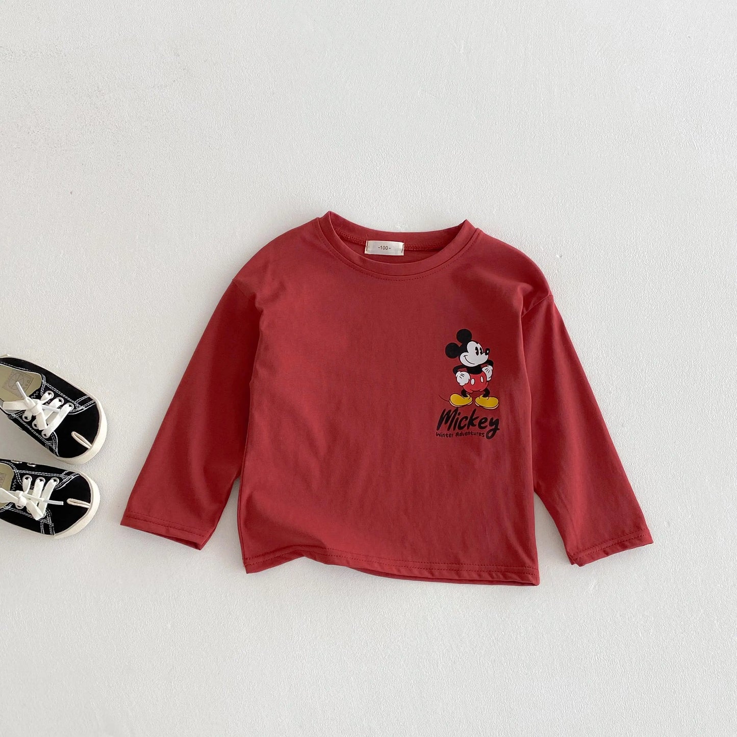 Autumn Boy Girl Baby O-neck Solid Bottoming Shirt Children Simple Casual Long Sleeves T-shirt Kid Cotton Tops Infant Unique Tees