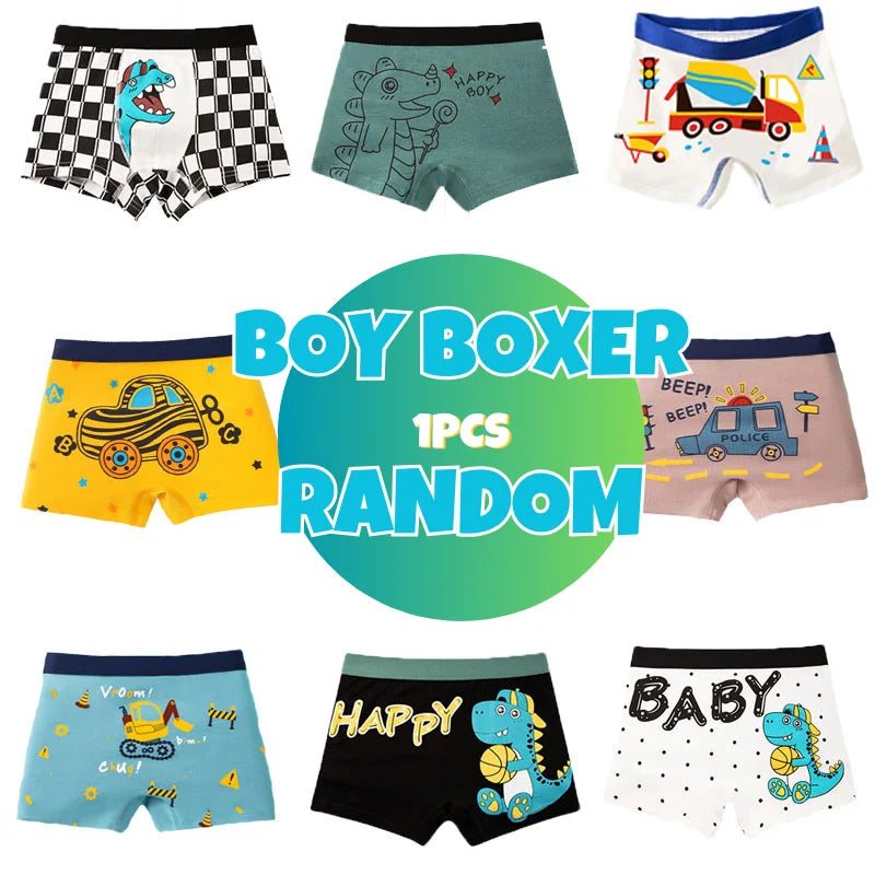 4 Pcs/Lot Children Panties Cotton Underwear For Boys 3-14 Years Breathable Kids Underpants Cars Patterns Cartoon Boy Boxer Brief