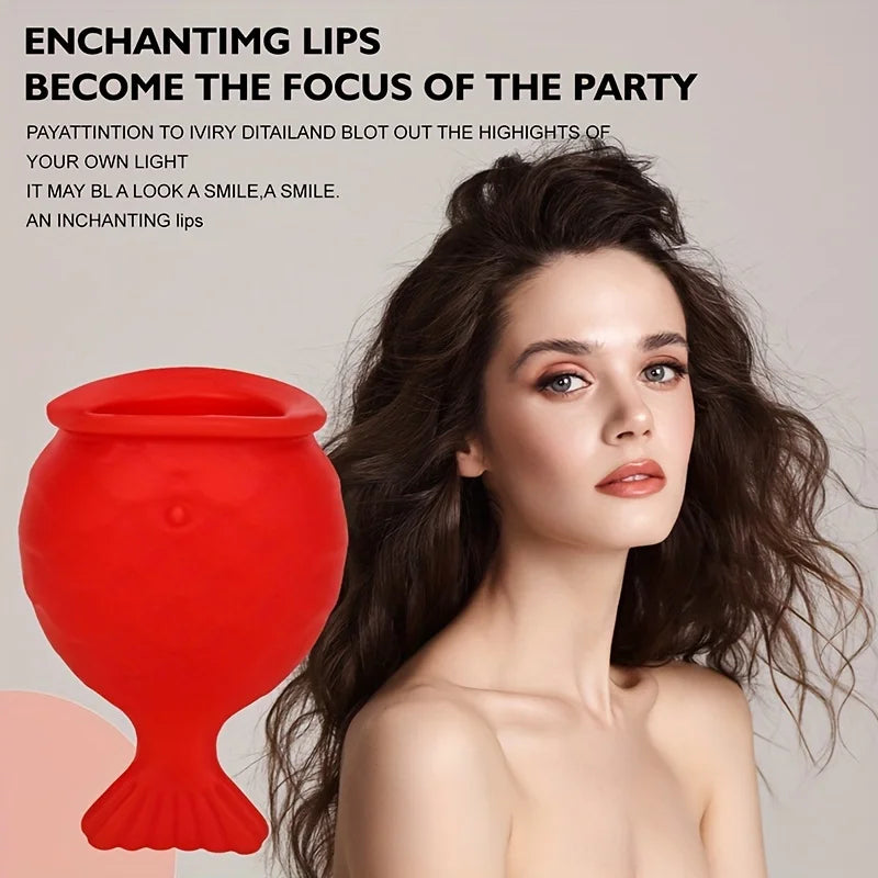 Lip Plumping Tool - Soft Silicone Natural Lip Enhancement Tool, Facial Exercises for Fuller, Fuller, Glamorous Lips