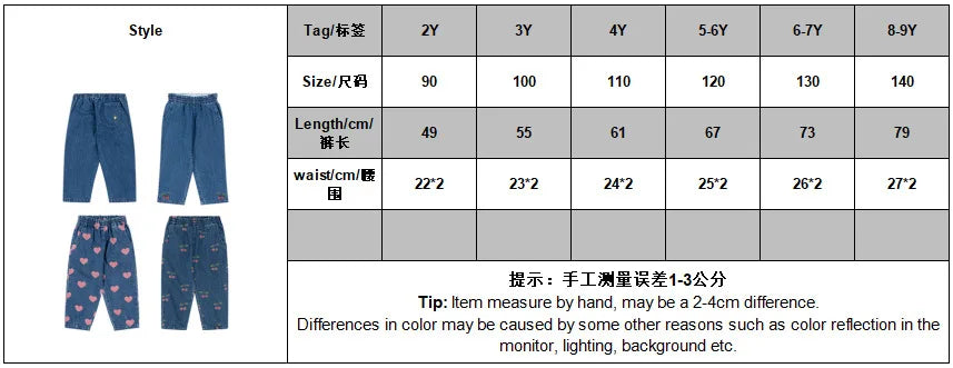 Spot 24 autumn/winter children's denim jacket pants set girls' denim overalls white shirt