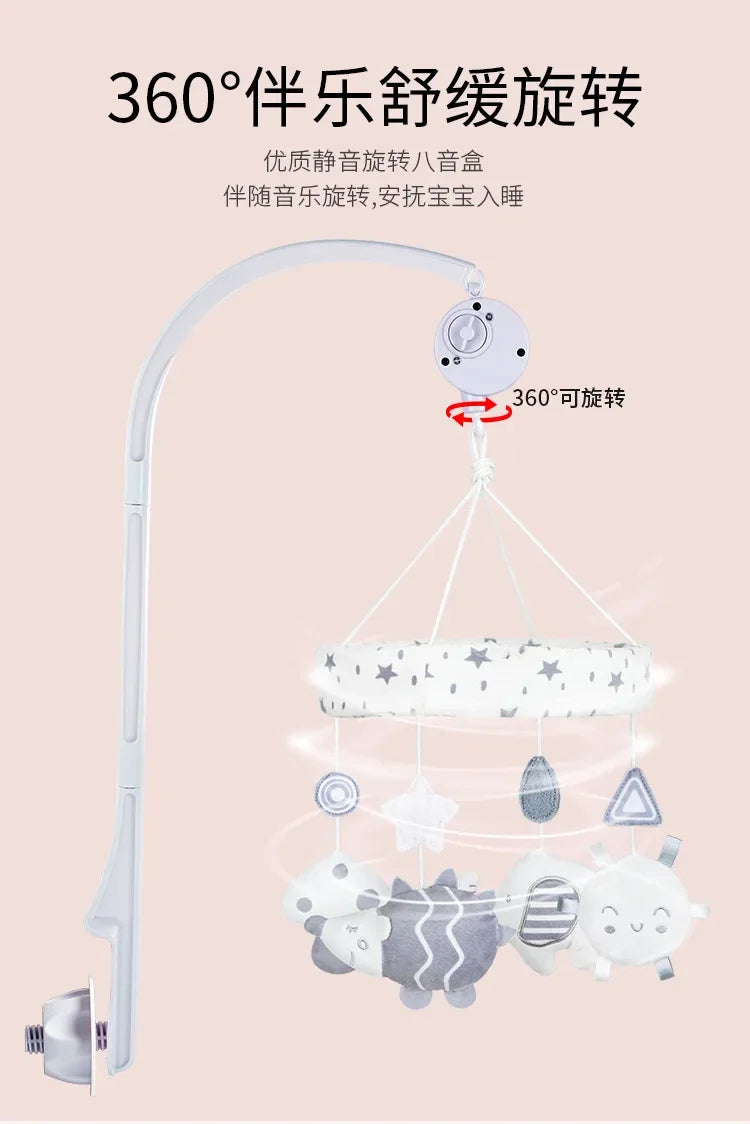 Baby Crib Mobiles Rattles Music Educational Toys Bed Bell Carousel for Cots Infant Baby Toys 0-12 Months for Newborns Gifts New