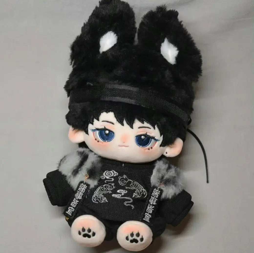 Aciton 20cm Cotton Doll Clothes Ancient Style Set Black Handsome and Cool Replacement Clothing Suit Animation Cosplay Peripheral