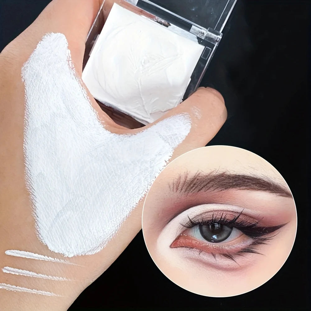 White Foundation Cream,Full Coverage Long-Lasting Cream Formula,Halloween Cosplay Mardi Gras Carnival Makeup,Buildable Coverage