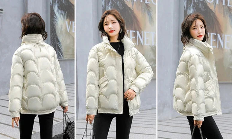 Warm Winter on Sale Down Coats for Women Short Luxury Outdoor Parkas Woman Clothes Youthful Offers Thick Lined 2025 Hot Jackets