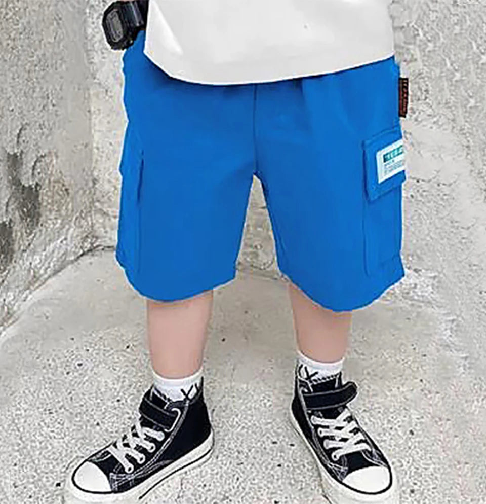 Kids Summer Cargo Pants Shorts For 2-12T Child Elastic Trouser Boy Summer Pants Teen Loose Pants Boys Shorts Sweatpants 남아 여름 바지