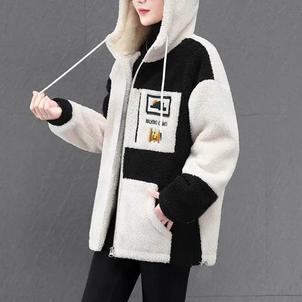 Winter Fashion Women's Coat New Casual Hooded Zipper Ladies Clothes Autumn Women Fleece Jacket Ladies Coats Куртка Женская