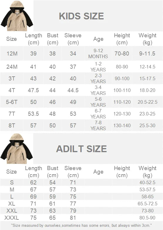 Autumn 2024 New Famliy Outdoor Clothes Fashion Korean Style Dad Mom and Daughter Son Matching Tops Zip Jacket Cargo Pants Outfit