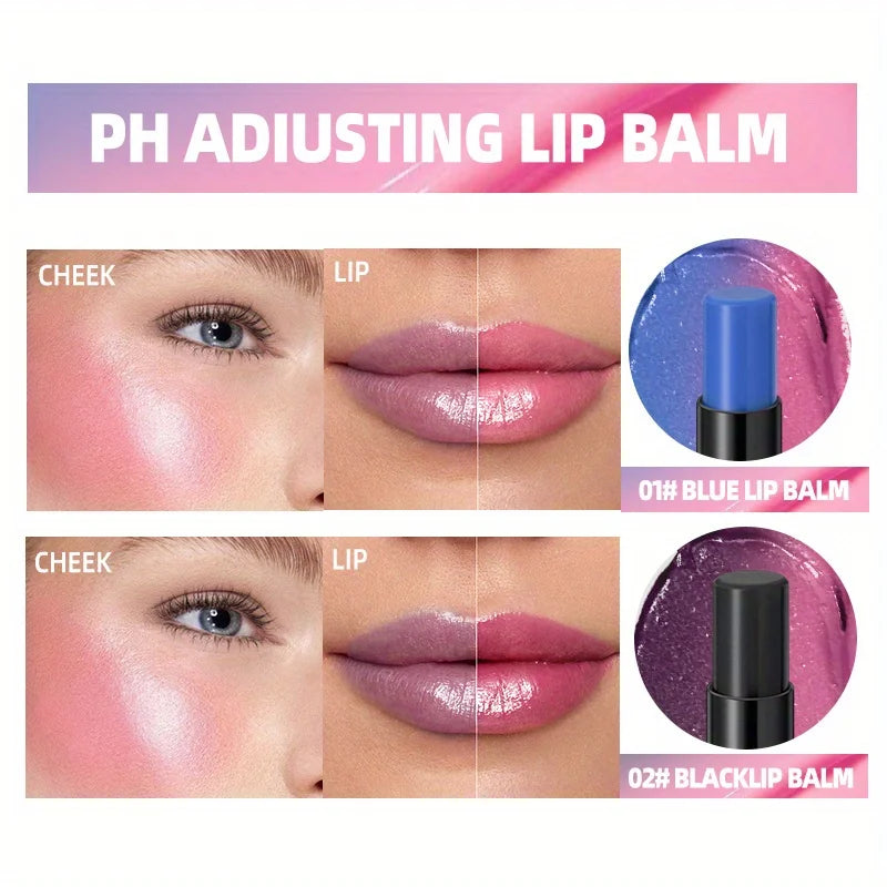 2Pcs/Set Magic Color Shift，Self-Adjusting Lipstick for Effortlessly Vibrant Lips, Color Change Lip Blam