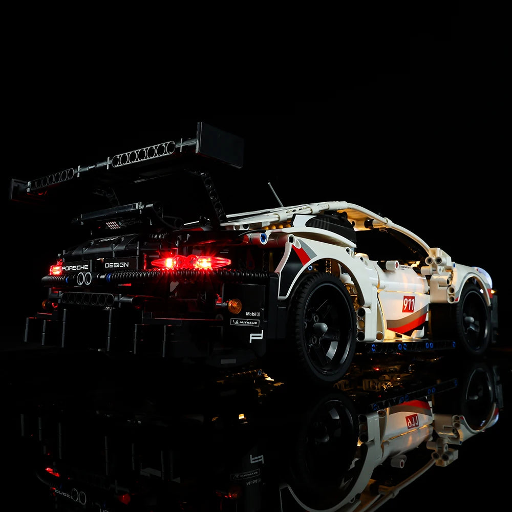 Led Light Kit For 42096 White Super Racing Car DIY Toys Set (Not Included Building Blocks)