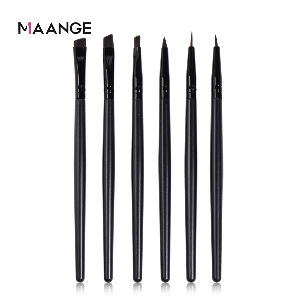 Maange 6 Piece/Set Eye Makeup Brushes Kit Professional Makeup Eyeshadow Eyeliner Brush Kit For Women Cosmetic Beauty Tools