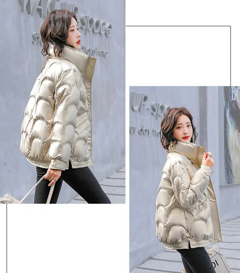 Warm Winter on Sale Down Coats for Women Short Luxury Outdoor Parkas Woman Clothes Youthful Offers Thick Lined 2025 Hot Jackets