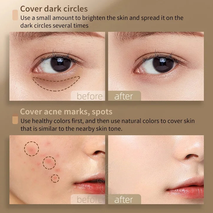 Mafik tri-color concealer, both concealing and moisturizing, coverage concealer with correcting base