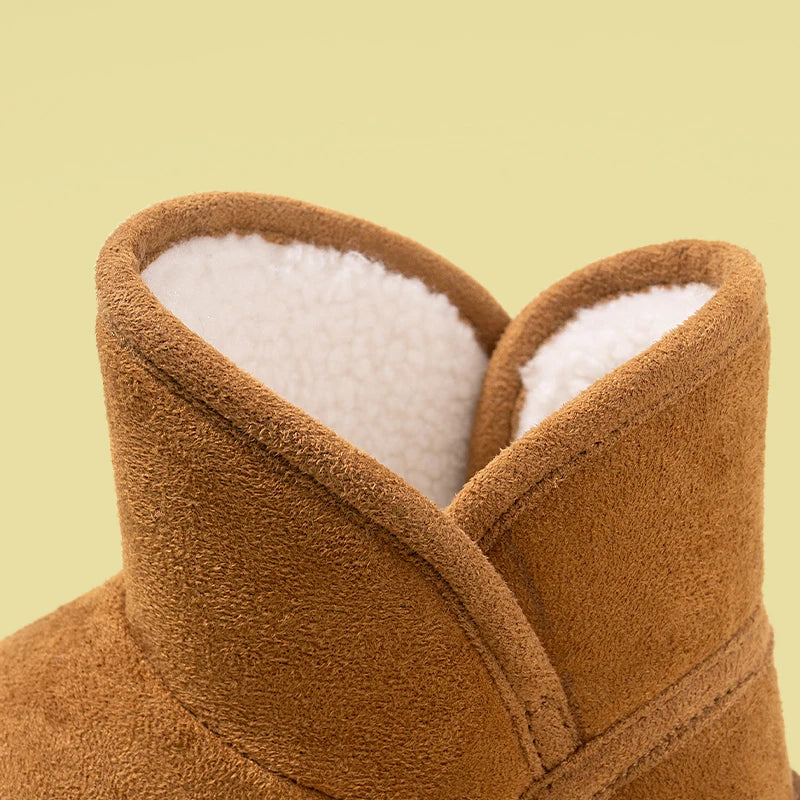 Toddlers Winter Casual  Outdoor Warm Short Boots Little Kids Suede Soft Sole Warm Shoes EKF82