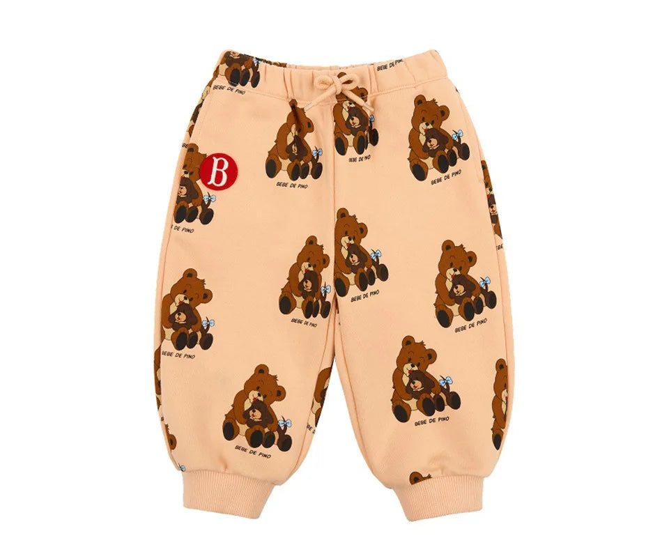 Autumn Kids Clothes Baby Girls hooded Jackets Cotton Sweatshirts Pants Sets Baby Boys Cartoon Coats Pullover Top Trousers Suits