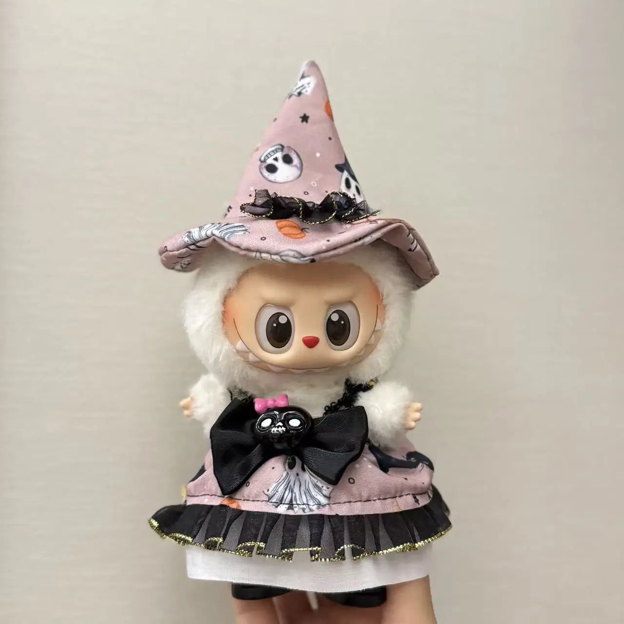 Only Clothing for Labubu Halloween Magical Witch Doll Costume Standing Posture 17cm Vinyl Doll Changing Doll Accessories Gift
