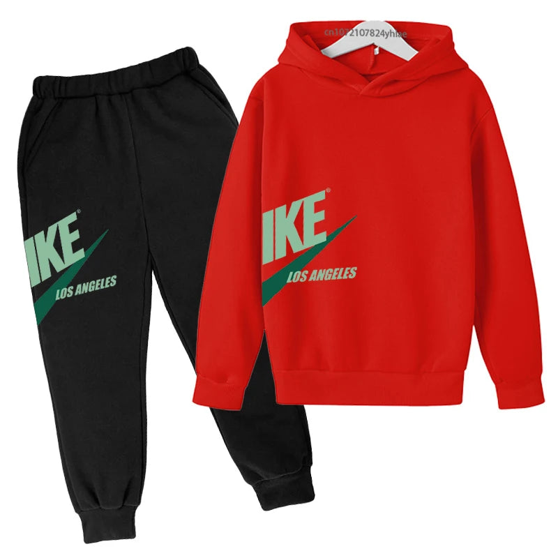 Brand Creative Leisure Sports Hoodie+Pants Sports Leisure Comfortable Warm Children's Set
