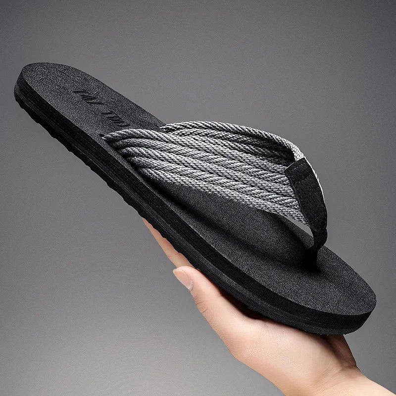 Mens Beach Flip Flops Flat Tong Slippers Men Summer Casual Shoes Breathable Lightweight Plus Big Size 49 50 51 52 Chanclas Playa