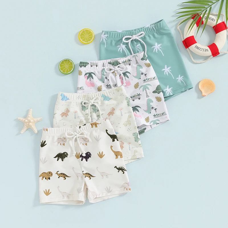 Toddler Baby Boy Swim Trunks Dinosaur Beach Shorts Swimming Shorts Swimsuit Swimwear Bathing Suits Board Shorts