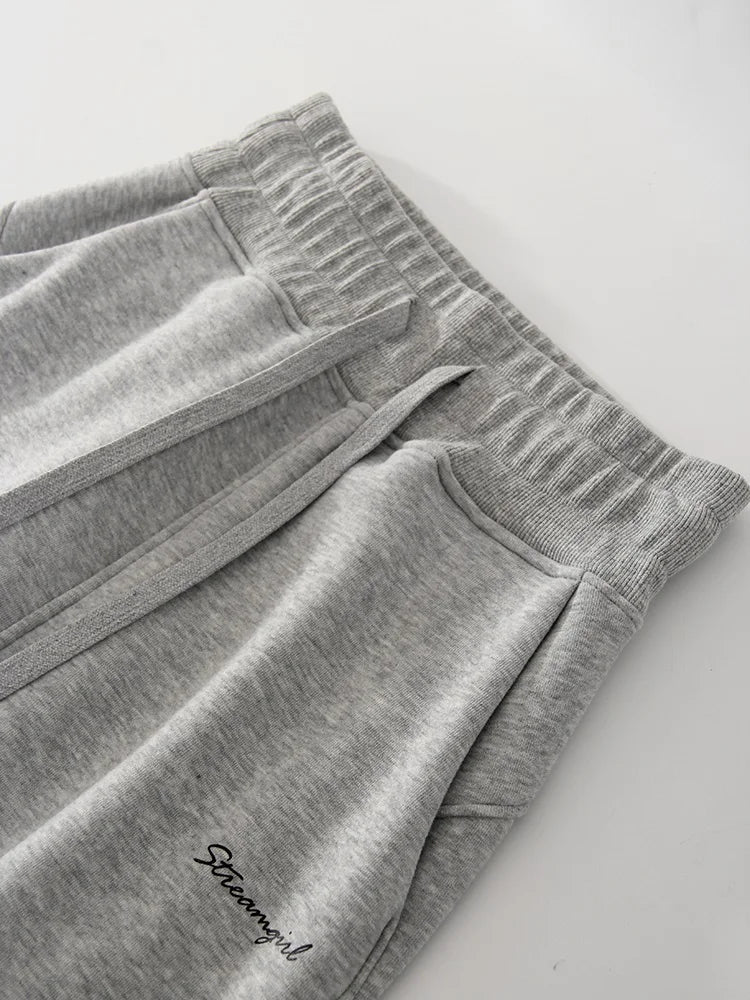 Women Tracksuits Winter Fleece Sweatsuit Brown Warm Crop Zipper Hoodies And Sweatpants Set For Women 2 Piece Velvet Pants Sets