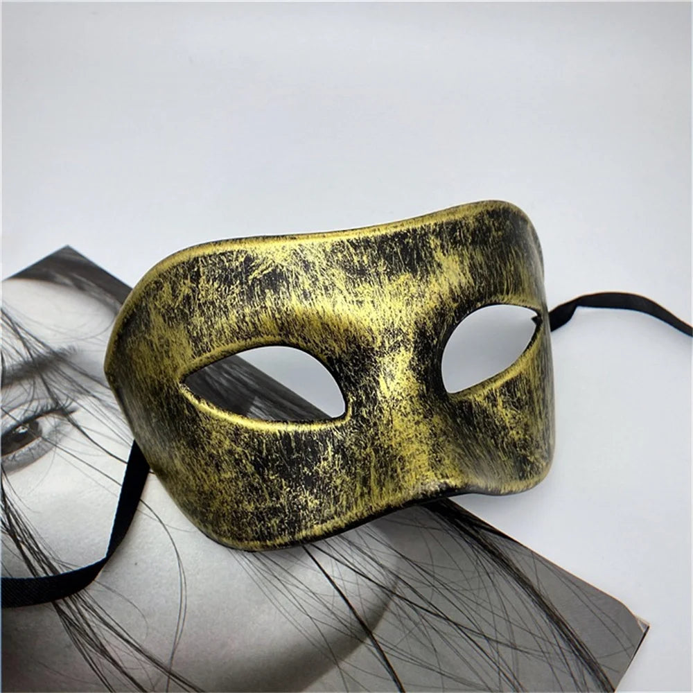 Woman Men Masquerade Mask  Prom Retro Pattern Solid Color Masks Mardi Gras Costume Party Easter Wedding Birthday Halloween