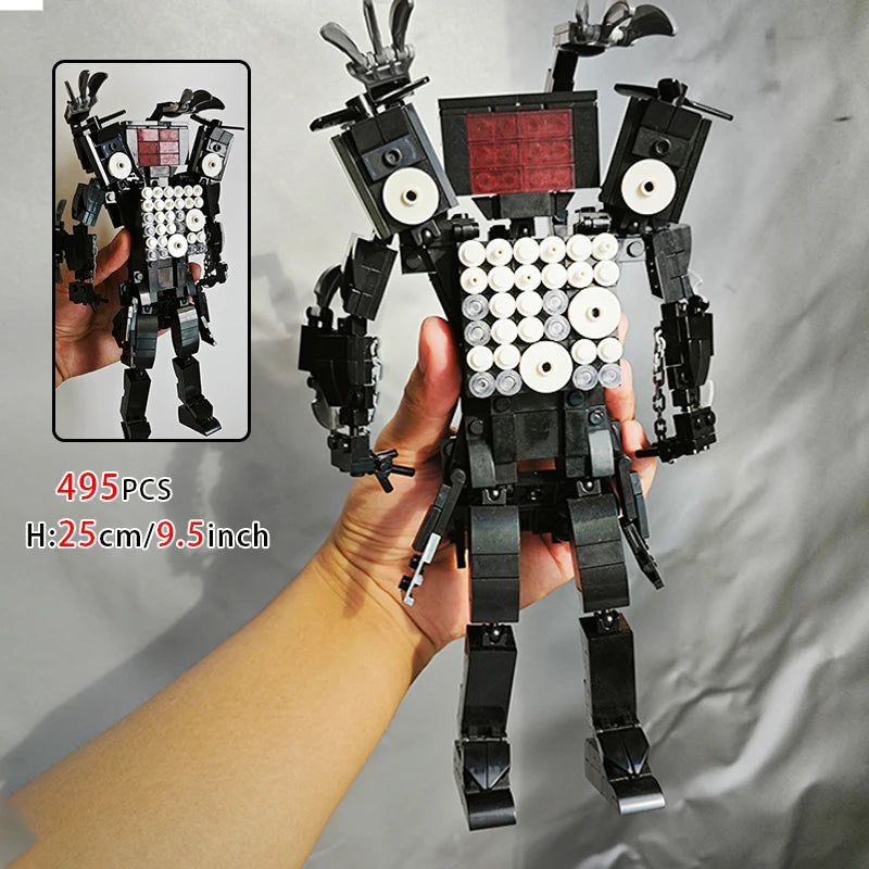 New Skibidi Toilete Building Block Titan Clock Man 2.0 TVman Speakerman Drill Man Bricks Model Toys for Kid Birthday Easter Gift