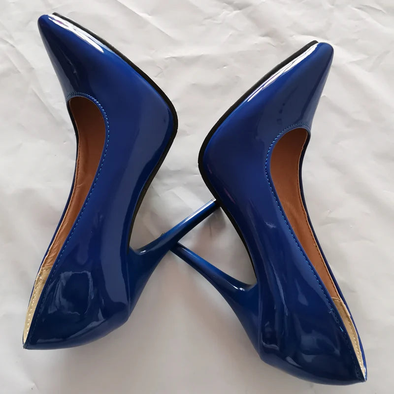 Elegant Green High Heels Pumps Shoes Woman Nude Red Blue Women's Heeled Party Office Wedding Shoes Ladies Large Size 45 ZOGEER