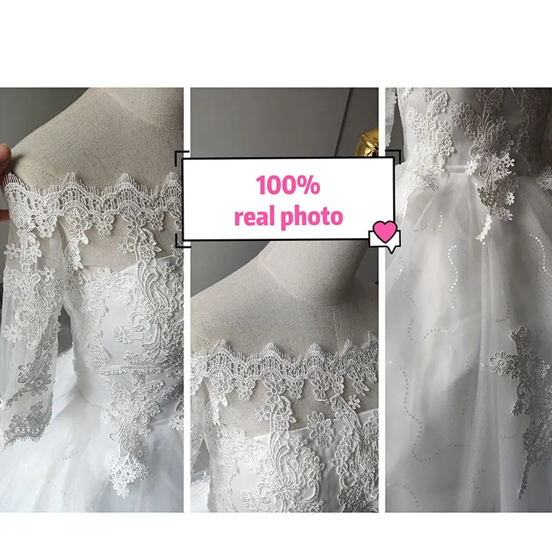 Robe De Mariee 2024 Half Sleeve Wedding Dress New Off The Shoulder Princess Wedding Gowns Vestido De Novias Customized