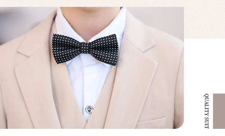 Child Boys Wedding Suit 1-14 Years Teenage Boy Suits Outfits Set Spring Autumn Elegant Boy Formal Piano Performance Costume Suit