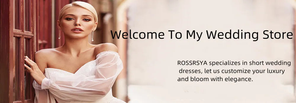 RODDRSYA Elegant Wedding Dresses For Bride Simple Ankle Length Bridal Gowns A-Line V-Neck 3/4 Sleeves Simple Short Robes Mariee