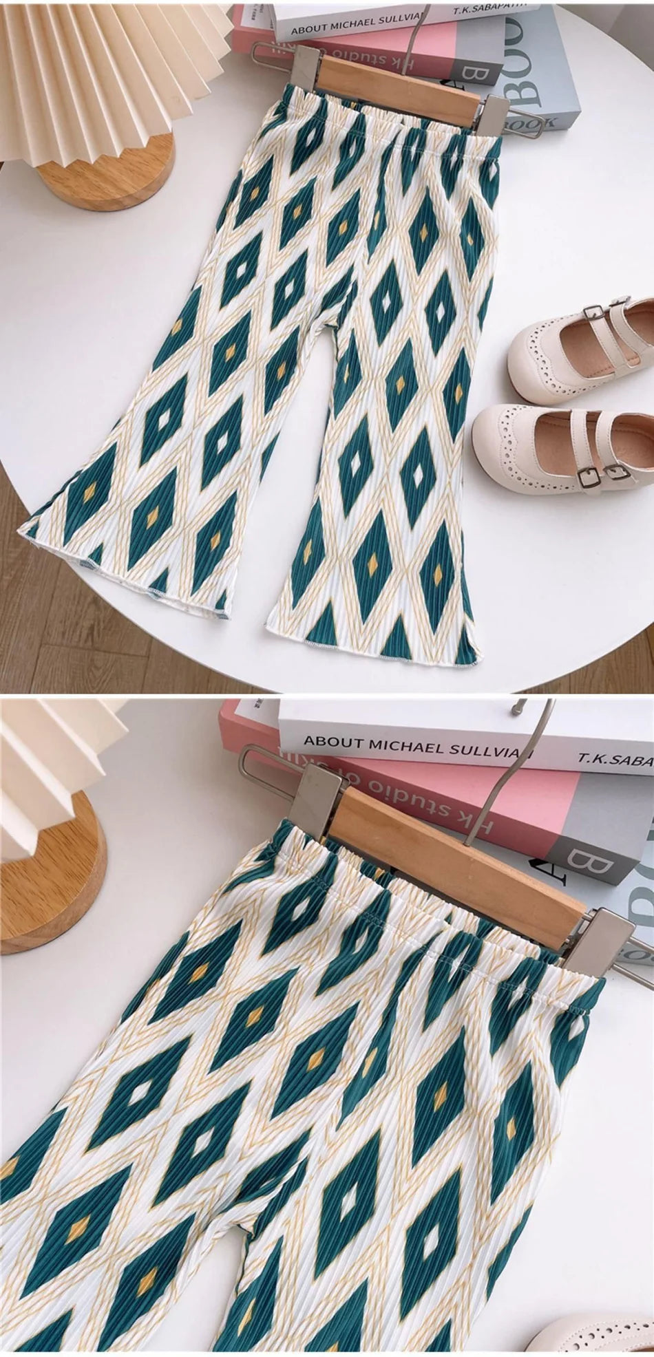 Elegant Playful Girls Floral Polka Dot Flared Pants Summer Autumn Outdoor Casual Bottoms Children Kids Cartoon Fashion Capris