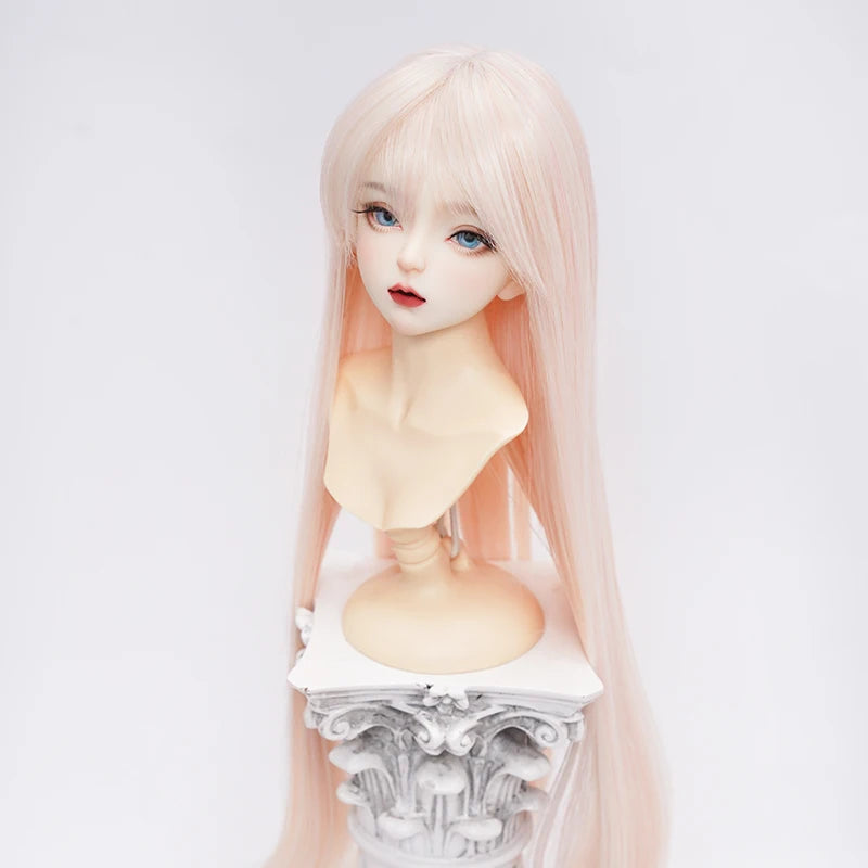 1/3 1/4 1/6 Doll's Wig for 60/45/30cm Bjd Doll High Temperature Silk Long Hair with Bangs Girl Toys Dress Up Doll Accessories