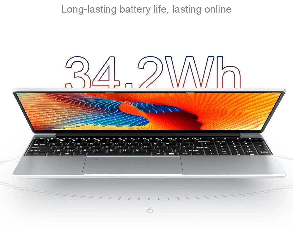 Laptop Intel N5095 15.6 Inch 32GB RAM 2TB SSD DDR4 Windows 11 Fingerprint Unlock Backlit Keypad HD Camera BT4.2 Computer PC