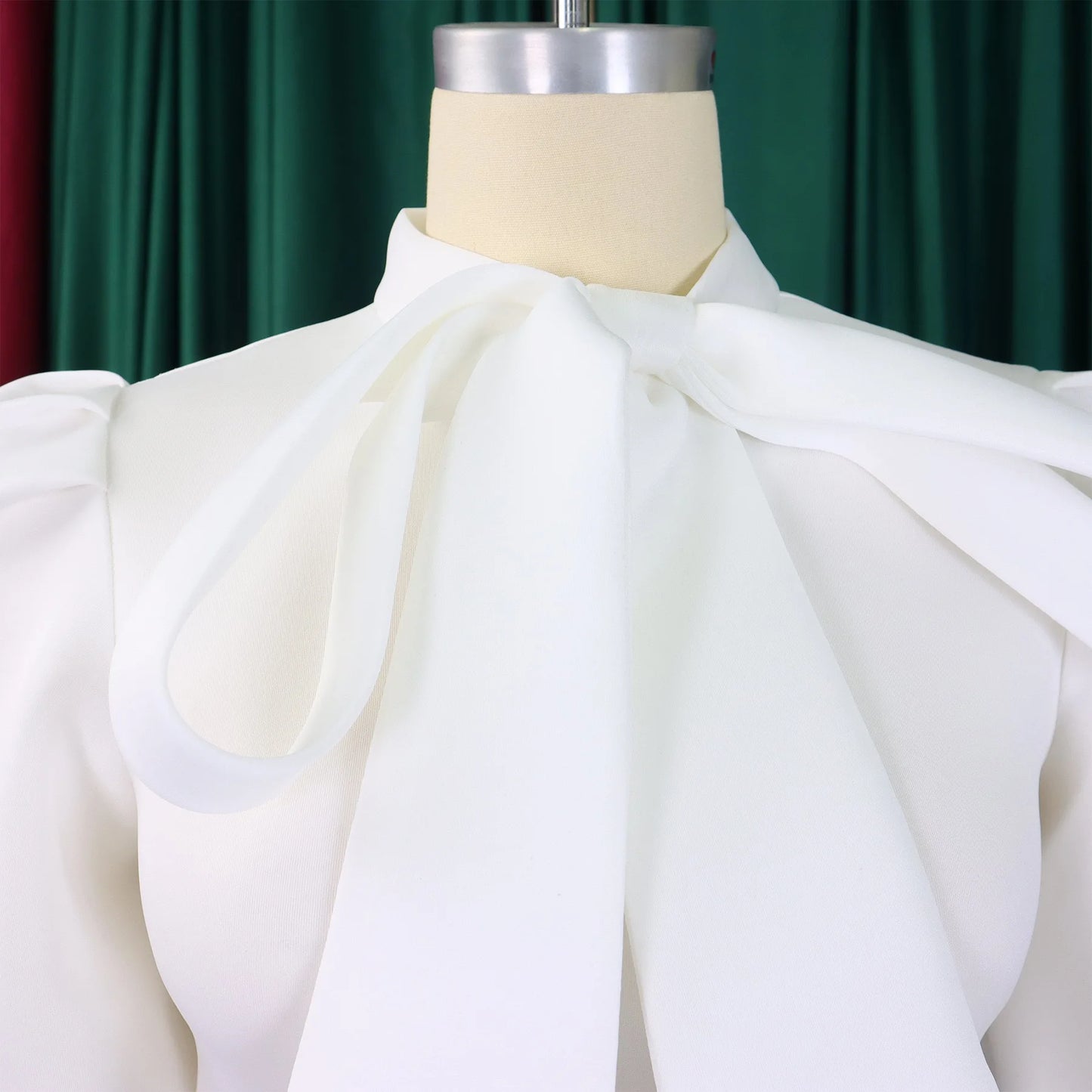 Elegant Party Dresses for Woman 2024 Luxury Bow Collar Short Sleeve High Waisted A Line Pleated Ankle Length Birthday Party Robe