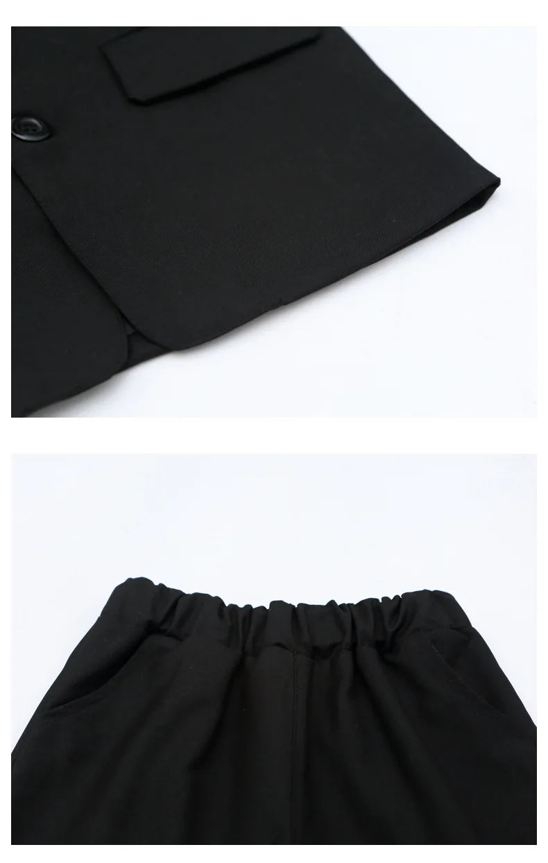 School Children Clothes Boys Suit Casual Blazer Jacket Trousers Two Pieces Kids Costume Black 12 13 14 Years Teenage Clothing