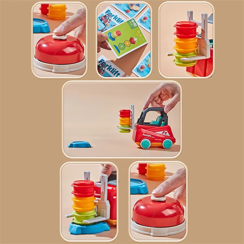 Crazy Forklift Training Ability To Respond Color Stacking Toy Interactive Board Game Early Educational Parent-child Matching Kid