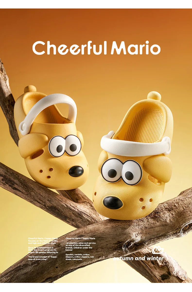 Kids Slipper Children's Hole Shoes New Cartoon Dog Animal Slipper EVA Baby Slippers Home Soft Anti-slip Girls' Slippers